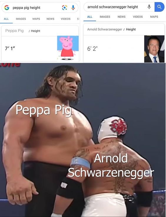 Peppa pig vs Arnold Schwarzenegger