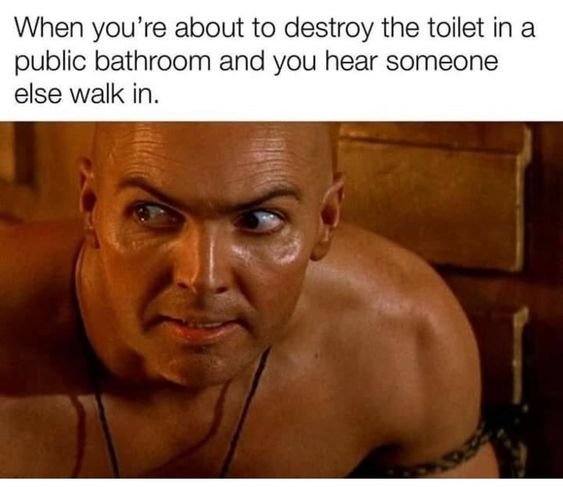 About to destroy to destroy the toilet