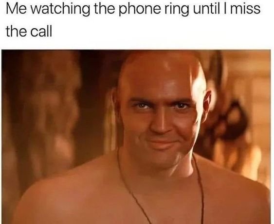 Missing the phone call on purpose