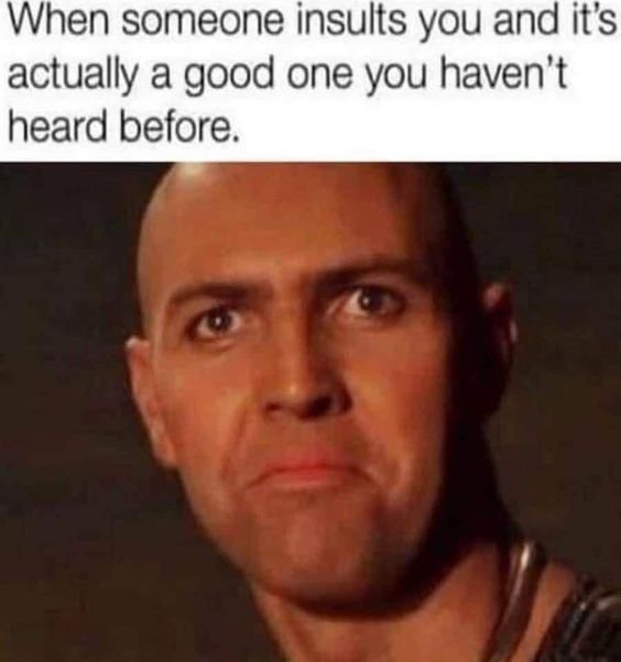 An actually a good insult.