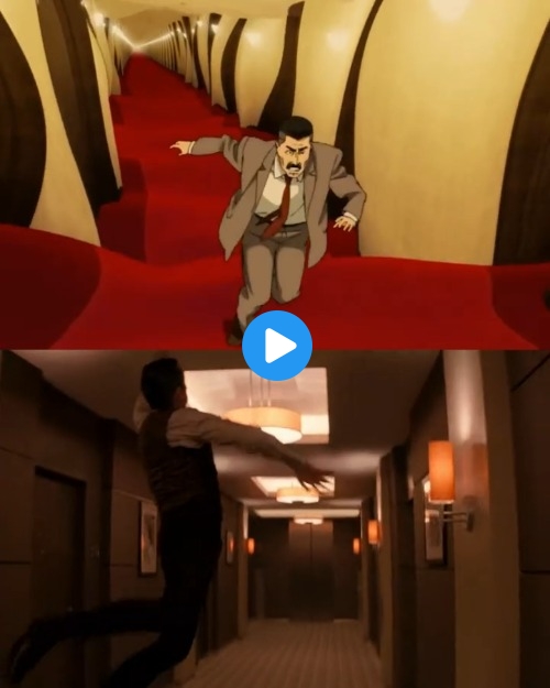 Movie scenes inspired by anime